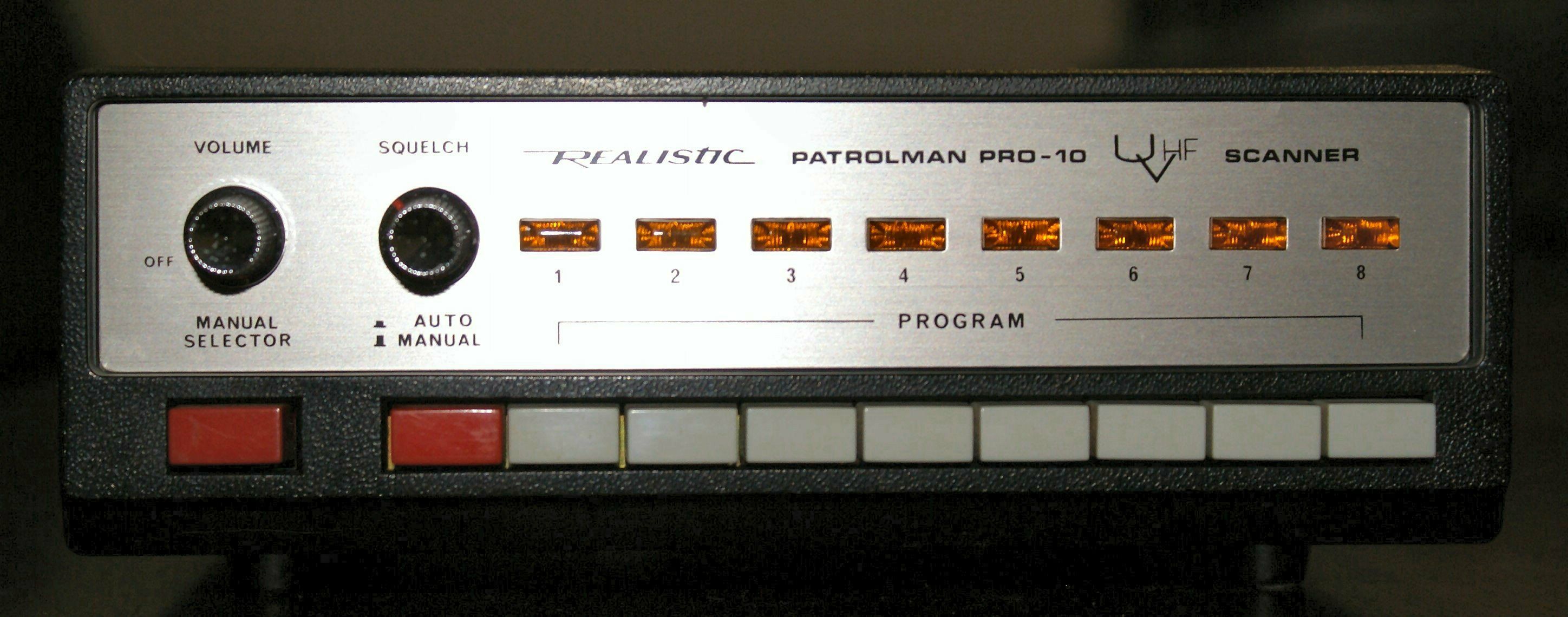 УКВ-сканер (приёмник) RadioShack / Realistic Pro-10. Характеристики. Краткий обзор.