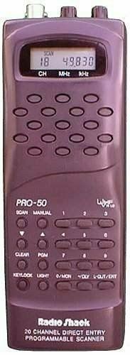 УКВ-сканер (приёмник) RadioShack / Realistic Pro-50 (newer). Характеристики. Краткий обзор.