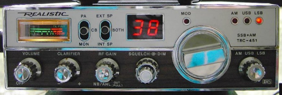 CB-трансивер (рация) RadioShack / Realistic TRC-451. Характеристики. Краткий обзор.