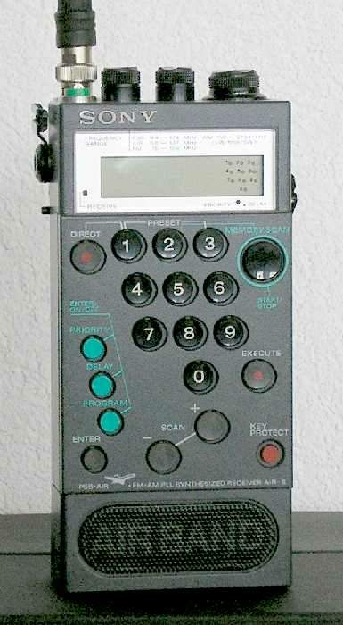 КВ/УКВ-сканер (приёмник) Sony Air-8. Характеристики. Краткий обзор.