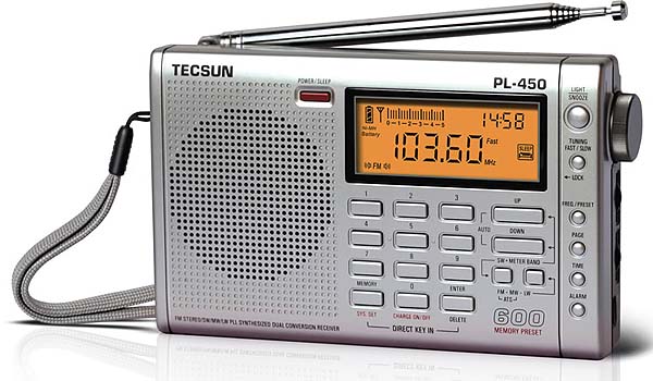 КВ/УКВ-приёмник Tecsun PL-450. Характеристики. Краткий обзор.